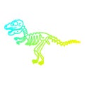 A creative cold gradient line drawing cartoon dinosaur bones Royalty Free Stock Photo