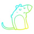 A creative cold gradient line drawing cartoon fat rat Royalty Free Stock Photo