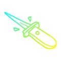 A creative cold gradient line drawing cartoon flick knife Royalty Free Stock Photo
