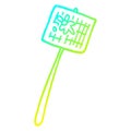 A creative cold gradient line drawing cartoon fly swatted Royalty Free Stock Photo