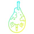 A creative cold gradient line drawing cartoon fresh pear Royalty Free Stock Photo