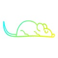 A creative cold gradient line drawing cartoon little mouse