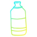 A creative cold gradient line drawing cartoon old green bottle Royalty Free Stock Photo