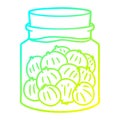 A creative cold gradient line drawing cartoon pickled onions