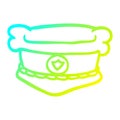 A creative cold gradient line drawing cartoon police hat Royalty Free Stock Photo