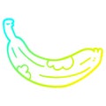 A creative cold gradient line drawing cartoon rotten banana