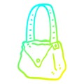 A creative cold gradient line drawing cartoon satchel