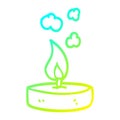 A creative cold gradient line drawing cartoon small candle