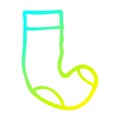 A creative cold gradient line drawing cartoon sock