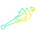 A creative cold gradient line drawing cartoon sports torch