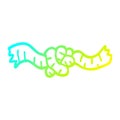 A creative cold gradient line drawing cartoon tied rope