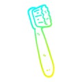 A creative cold gradient line drawing cartoon tooth brush