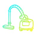 A creative cold gradient line drawing cartoon vacuum hoover