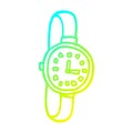 A creative cold gradient line drawing cartoon watch
