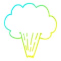 A creative cold gradient line drawing cartoon whooshing cloud Royalty Free Stock Photo