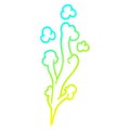 A creative cold gradient line drawing cartoon whooshing cloud Royalty Free Stock Photo
