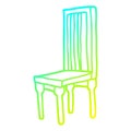 A creative cold gradient line drawing cartoon wooden chair