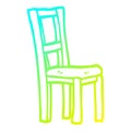 A creative cold gradient line drawing cartoon wooden chair