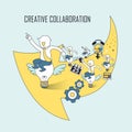 Creative collaboration concept Royalty Free Stock Photo