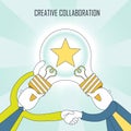 Creative collaboration concept Royalty Free Stock Photo