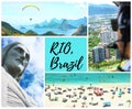 Creative collage inspired by view of Rio de Janeiro.