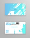 Creative color business card templates with minimalistic design. Abstract ink brush strokes Royalty Free Stock Photo