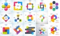 Creative colorful abstract pattern Infographic set can be used a