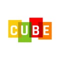 creative colorful box letter cube logo design vector on a white background Royalty Free Stock Photo