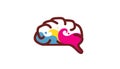 Brain Color Logo Symbol Design Illustration