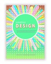 Creative colorful bright template for cover design, vector abstract background. Multicolor rainbow pattern in soft pastel colors Royalty Free Stock Photo
