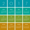 2017 Creative Colorful Calendar