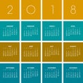 2018 Creative Colorful Calendar