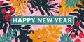Creative colorful card, flyer, poster for 2025 New Year. Christmas greetings. Web banner design. Modern minimal flat