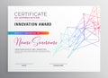 Creative colorful certificate template design