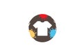 Creative Colorful circle colorful tshirt Logo Design Symbol Vector Illustration