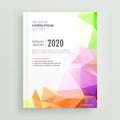 Creative colorful geometric company brochure template design