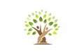 Creative Couple People Tree Logo