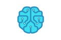 Mind Brain Blue Technology Brain Logo