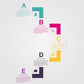 Creative colorful infographic in the form of ribbons. Design element. Royalty Free Stock Photo