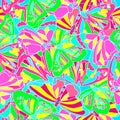 Creative and colorful nature butterflies seamless pattern vector