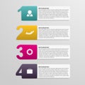 Creative colorful numbered infographic. Design element. Royalty Free Stock Photo
