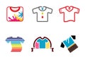 Creative Colorful Tshirts Logo Design Illustration