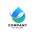 Creative colorful water drop logo template Royalty Free Stock Photo