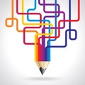 Creative and colourful pencil idea