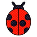 A creative comic book style cartoon lady bug Royalty Free Stock Photo