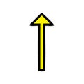 A creative comic book style cartoon long arrow symbol
