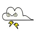 A creative comic book style cartoon thunder cloud