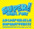 Creative comic font. Vector alphabet in style pop art Royalty Free Stock Photo