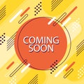 Creative coming soon teaser background Vector illustration. Royalty Free Stock Photo