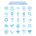 Creative Commons Blue Tone Icon Pack - 25 Icon Sets